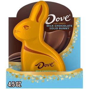 lot 5288 image: 4pk Dove Chocolate Silky Smooth Solid Bunny