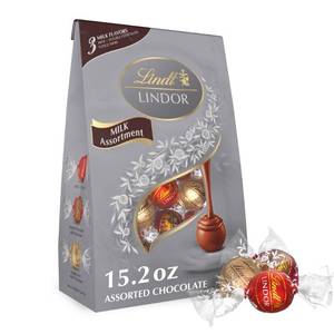 lot 5399 image: Lindt Lindor Milk Assorted Chocolate Candy Truffles - 15.2 oz.