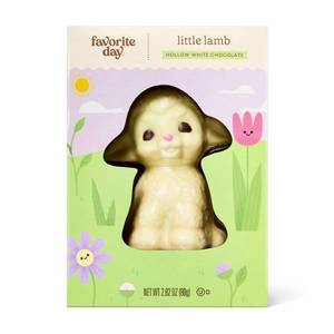 lot 5569 image: 2pk Spring Easter Louis the Lamb White Chocolate Candy - 2.82oz - Favorite Day