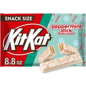 lot 5707 image: 2PK Kit Kat Peppermint Stick Snack Size Christmas Candy - 8.8oz
