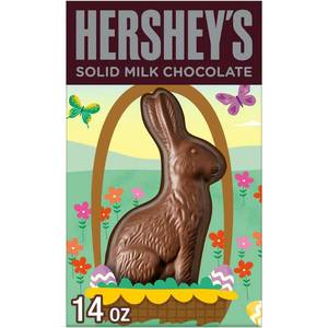 lot 5800 image: HERSHEYS Milk Chocolate Solid Bunny Easter Candy Gift Box - 14oz