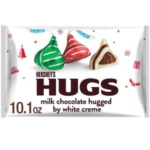 lot 5977 image: 2pk HERSHEYS Hugs Christmas Milk Chocolate White Cr�me Candy - 10.1oz