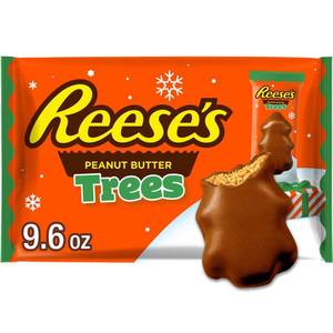 lot 5978 image: 2pk Reeses Peanut Butter Trees Christmas Candy Snack Size - 9.6oz