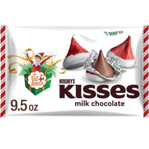 lot 5993 image: 3PK HERSHEYS KISSES Christmas Candy Chocolate Elf on the Shelf Laydown Bag - 9.5oz