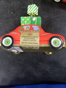 lot 6068 image: 3pk M&S Christmas Car Shaped Jelly Candy Containers