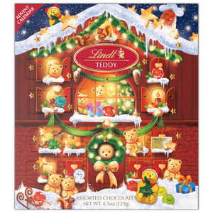 lot 6192 image: Lindt Christmas Teddy Bear Chocolate Candy Advent Calendar - 4.5oz