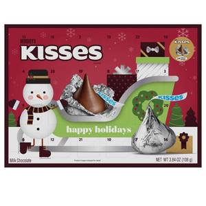 lot 6194 image: Hersheys Kisses Christmas Advent Calendar - 3.84oz