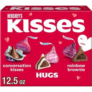 lot 6195 image: Hersheys Kisses Valentines Day Milk Chocolate Assorted Collection Candy Gift Box - 12.5oz