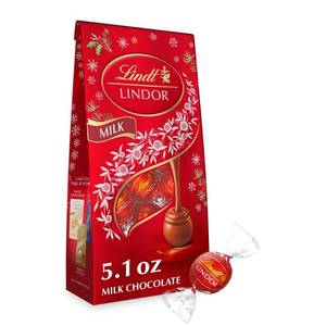 lot 6241 image: Lindt LINDOR Christmas Milk Chocolate Candy Truffles - 5.1oz