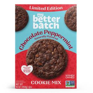 lot 6399 image: My Better Batch Chocolate Peppermint Holiday Cookie Mix - 16oz