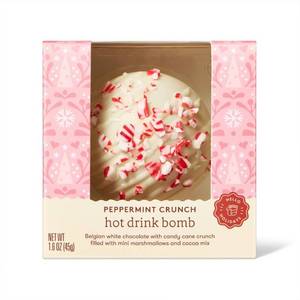 lot 6429 image: Christmas Hot Chocolate Drink Bomb - Belgian White Chocolate Topped with Peppermint Crunch - 1.6oz1ct - Favorite Day