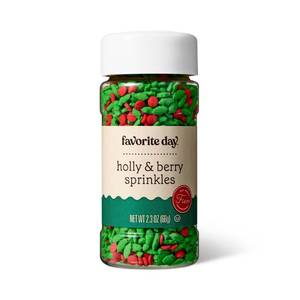 lot 6460 image: 3pk Christmas Holly and Berry Sprinkles - 2.3oz - Favorite Day