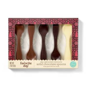 lot 6469 image: 3pk Christmas Chocolate Shaped Spoons - 2oz - Favorite Day
