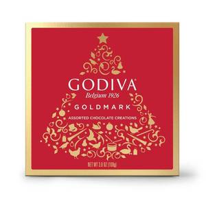 lot 6528 image: Godiva Goldmark Holiday Christmas Candy Chocolate Giftbox - 3.8oz9pc