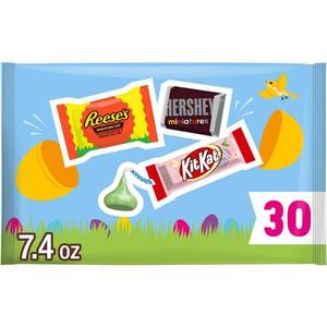 lot 6558 image: HERSHEYS Kit Kat and Reeses Assorted Chocolate Easter Candy Bag - 30ct7.4oz