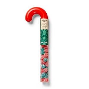 lot 6700 image: 3pk Plastic Filled Cane with Gummy Stocking Stuffers Christmas Candy - 2.12oz - Favorite Day