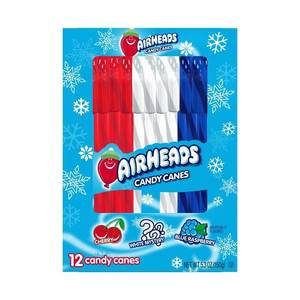 lot 6803 image: Airheads Christmas Candy Canes - 5.3oz12ct