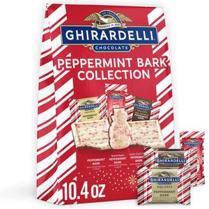 lot 6831 image: Ghirardelli Christmas Candy Peppermint Bark XL Bag - 10.4oz