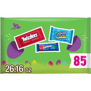 lot 6840 image: Assorted Twizzlers and Jolly Rancher Sweets Easter Candy Laydown - 26.16oz85pc