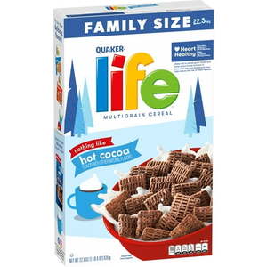 lot 6925 image: Quaker Life Multigrain Cereal Hot Cocoa  22.3 Ooz