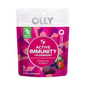 lot 6929 image: 3pk OLLY Active Immunity Elderberry Gummy Supplement  Daytime Immune Support for Adults  9 Ct