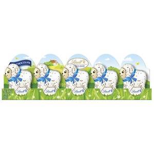 lot 7037 image: 3pk Lindt 5ct LITTLE LAMB MILK CHOCOLATE