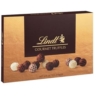 lot 7101 image: Lindt Gourmet Chocolate Candy Truffles Gift Box - 14.7 oz.