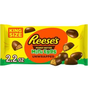 lot 7111 image: 3pk Reeses Unwrapped King Size Peanut Butter Mini Eggs - 2.2oz