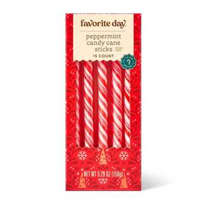 lot 7235 image: 2pk Peppermint Christmas Candy Cane Stirrers - 5.29oz - Favorite Day