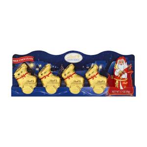 lot 7279 image: 3pk MILK CHOCOLATE SANTA SLEIGH
