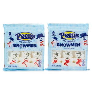 lot 7298 image: 3pk PEEPS Marshmallow Snowmen 2 x 6 Ct