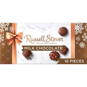 lot 7394 image: Russell Stover Christmas Milk Chocolate Candy Assortment Gift Box - 9.4oz
