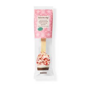 lot 7461 image: 3pk Christmas White Chocolaty Coated with Peppermint Hot Cocoa Spoon - 0.8oz - Favorite Day