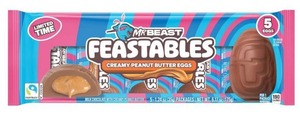 lot 7507 image: 2pk Feastables MrBeast Easter Peanut Butter Cups Pack - 6.17oz5ct