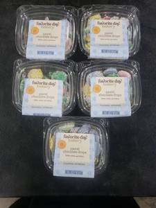 lot 7562 image: 5pk Favorite Day Bakery Pastel Chocolate Drops with White Sprinkles