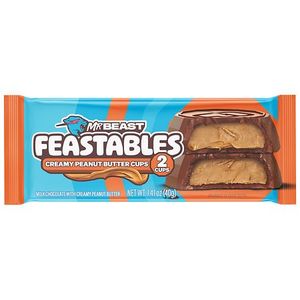 lot 7585 image: 5pk Feastables Mr Beast Creamy Peanut Butter Cups - 0.71 oz x 2 pack