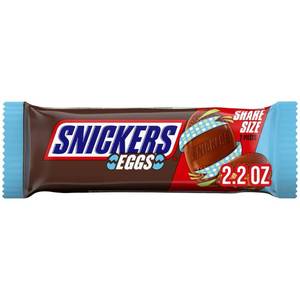 lot 7737 image: 2pk Snickers Easter Milk Chocolate Eggs - 2.2oz2ct
