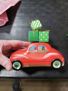 lot 7783 image: 2pk M&S Christmas Car Tin with Assorted Fruit Flavored Jelly Candy