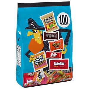 lot 7834 image: HERSHEYS Chocolate and Sweets Assorted Halloween Candy Miniatures - 31.55oz100pc