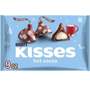 lot 7928 image: 2pk HERSHEYS Kisses Christmas Hot Cocoa Flavored Milk Chocolate Candy - 9oz