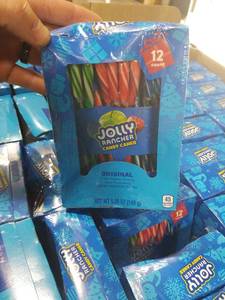 lot 7959 image: 92 Boxes Of Jolly Rancher Candy Canes 12 Canes Per Box