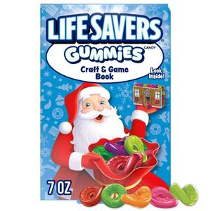 lot 8001 image: 3pk Life Savers Gummies Gummybook Christmas Candy - 7oz