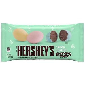 lot 8078 image: 2pk HERSHEYS Candy Coated Milk Chocolate Eggs Easter Candy - 9oz