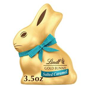 lot 8122 image: 2pk Lindt Easter Gold Bunny Salted Caramel - 3.5oz
