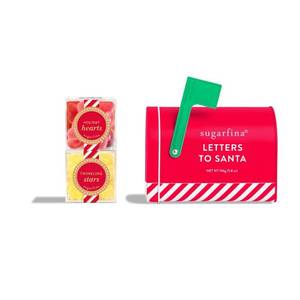 lot 8215 image: Sugarfina Letters to Santa Christmas Candy Mailbox - 5.8oz2pc
