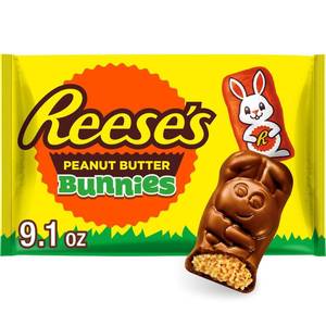 lot 8271 image: 2pk Reeses Milk Chocolate Peanut Butter Cr�me Bunnies Easter Candy - 9.1oz