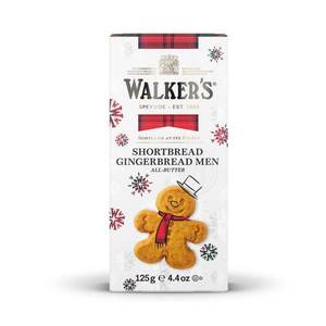 lot 8324 image: 3pk Walkers Shortbread Holiday Cookies Gingerbread Men - 4.4oz