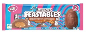 lot 8377 image: 2pk Feastables MrBeast Easter Peanut Butter Cups Pack - 6.17oz5ct