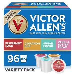 lot 8428 image: Victor Allen s Coffee Winter Wonderland Variety 47 Count  Single Serve Coffee Pods for Keurig K-Cup Brewers