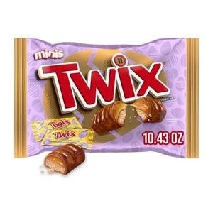 lot 8434 image: 2pk Twix Easter Chocolate Minis Caramel Cookie Candy - 10.43oz